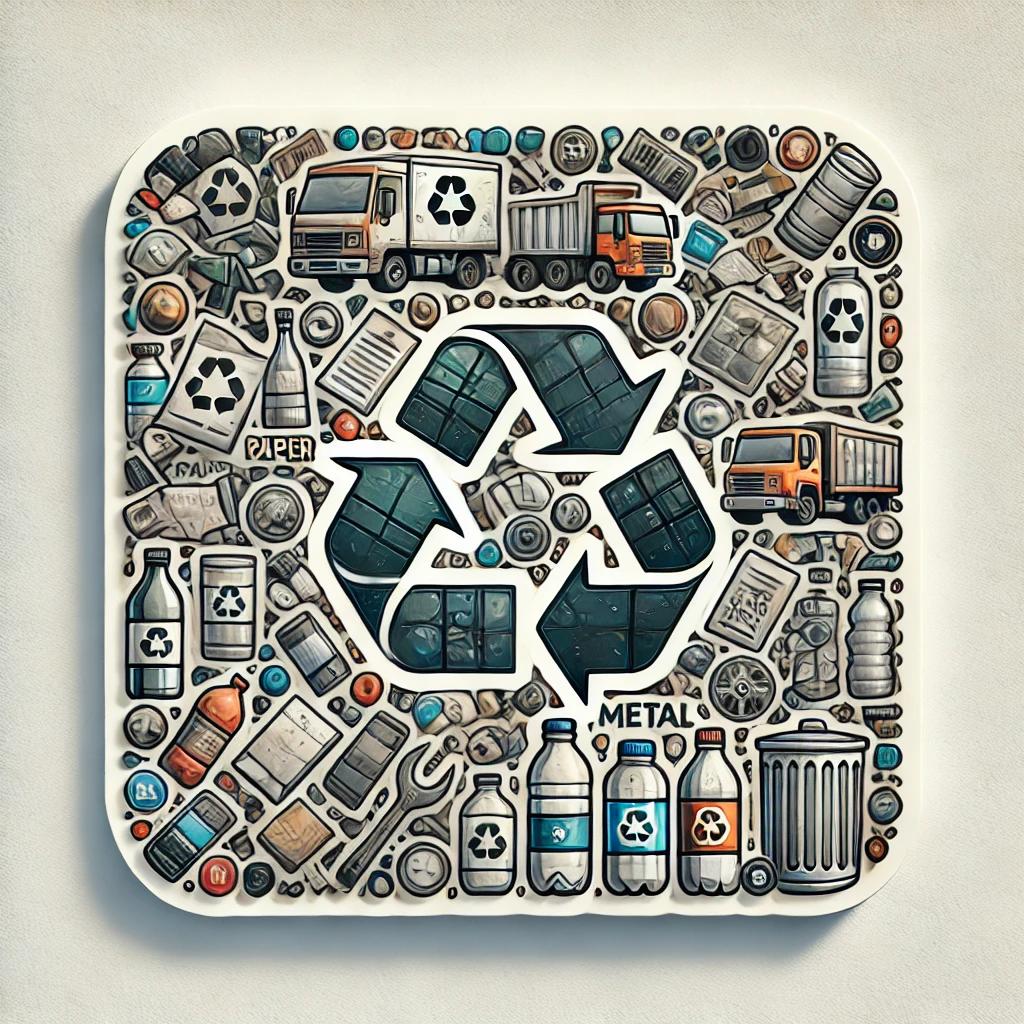 재활용분리수거 스티커 다운
