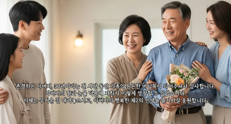 부모님 가족 정년퇴직 축하