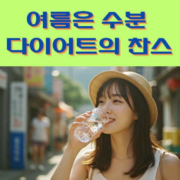젊은 여성이 물 마시는 이미지