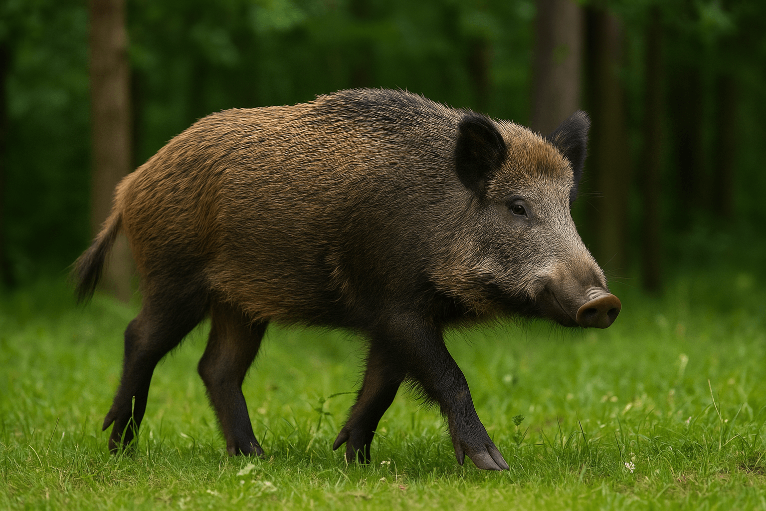 야생 멧돼지 서식