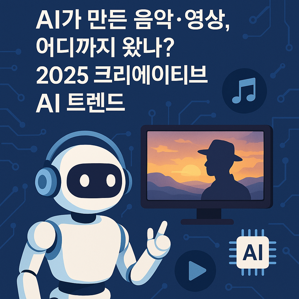 로봇이 ai를 통해 음악을 만들어 듣고 있다