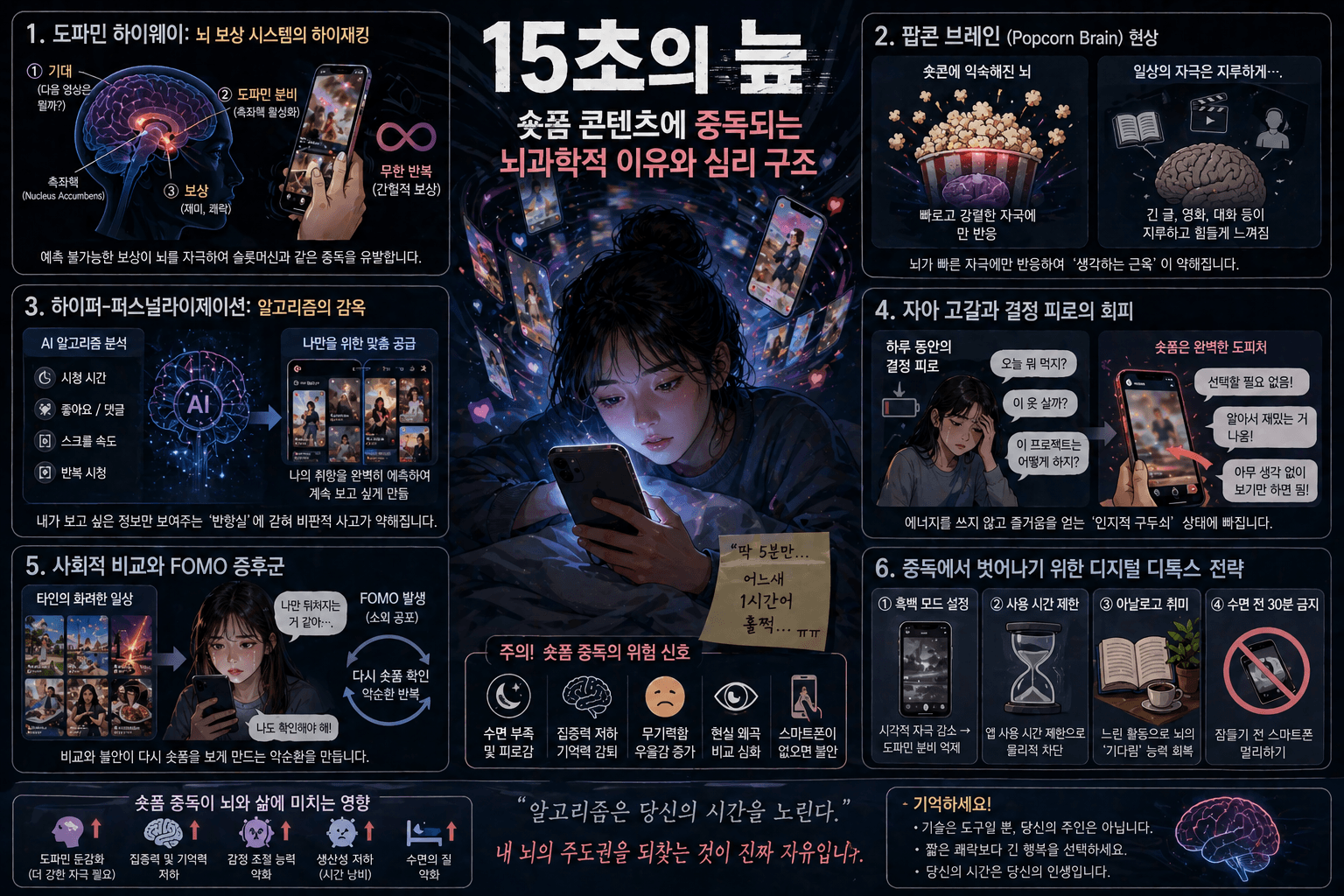 딱 5분만 보려다 1시간&hellip; 숏폼 중독의 진짜 이유