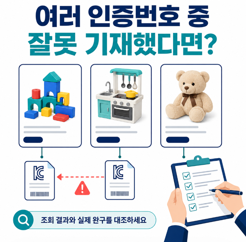 KC 인증번호 조회 후 제품명 모델명 제조자 인증현황 대조 방법