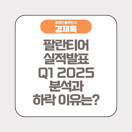 팔란티어 실적발표 Q1 2025 분석과 하락 이유는?