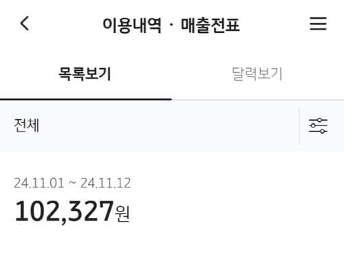 신용카드이용내역