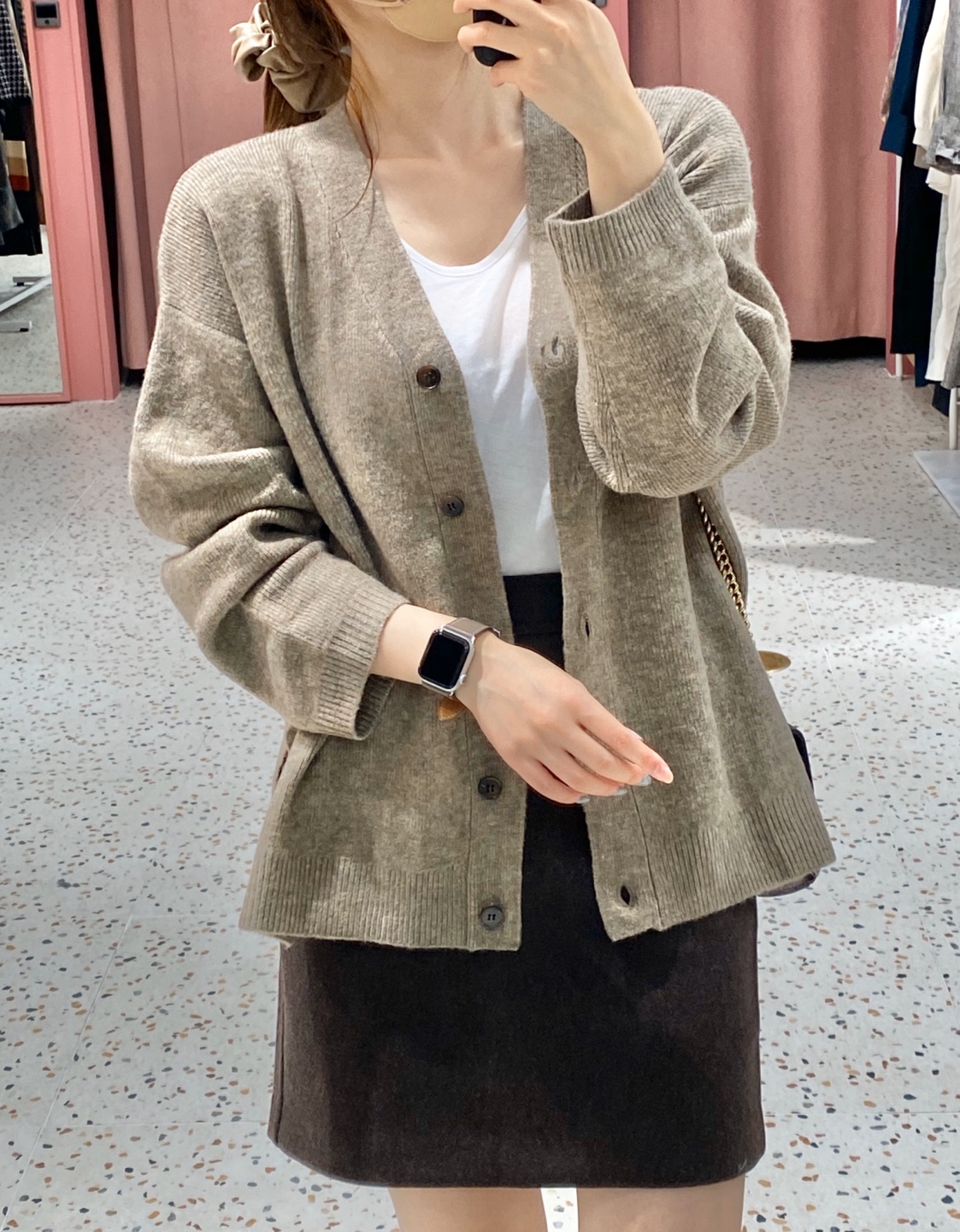 나인 오버핏 사이드 슬릿 니트 가디건 CD-1765