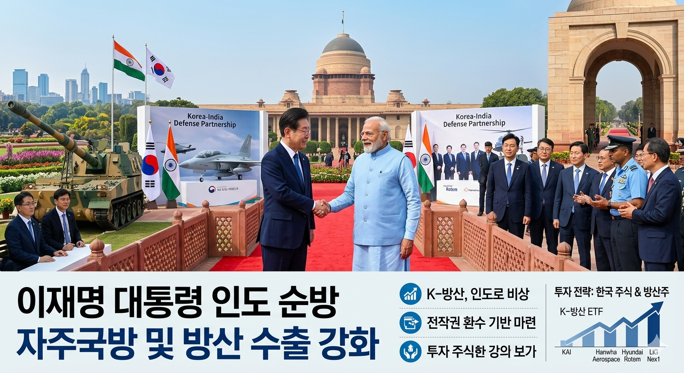 이재명대통령, 인도순방, 방산주, 자주국방, 전작권환수, 투자전략, 한국주식