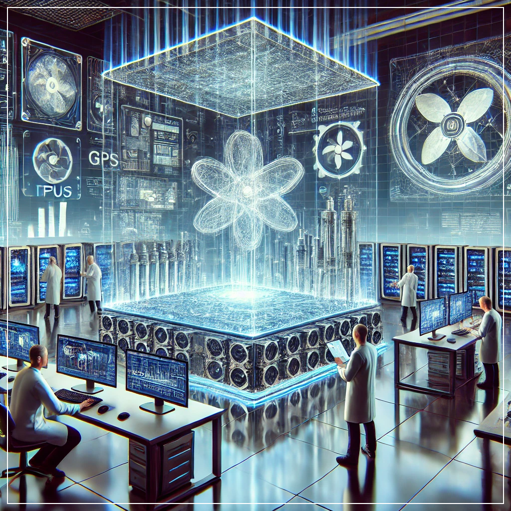 연구원들이 최신 AI 하드웨어를 테스트하고 개발하는 연구실