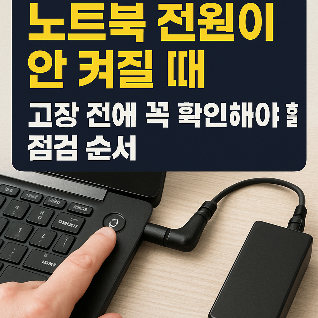 노트북 전원이 안켜질때