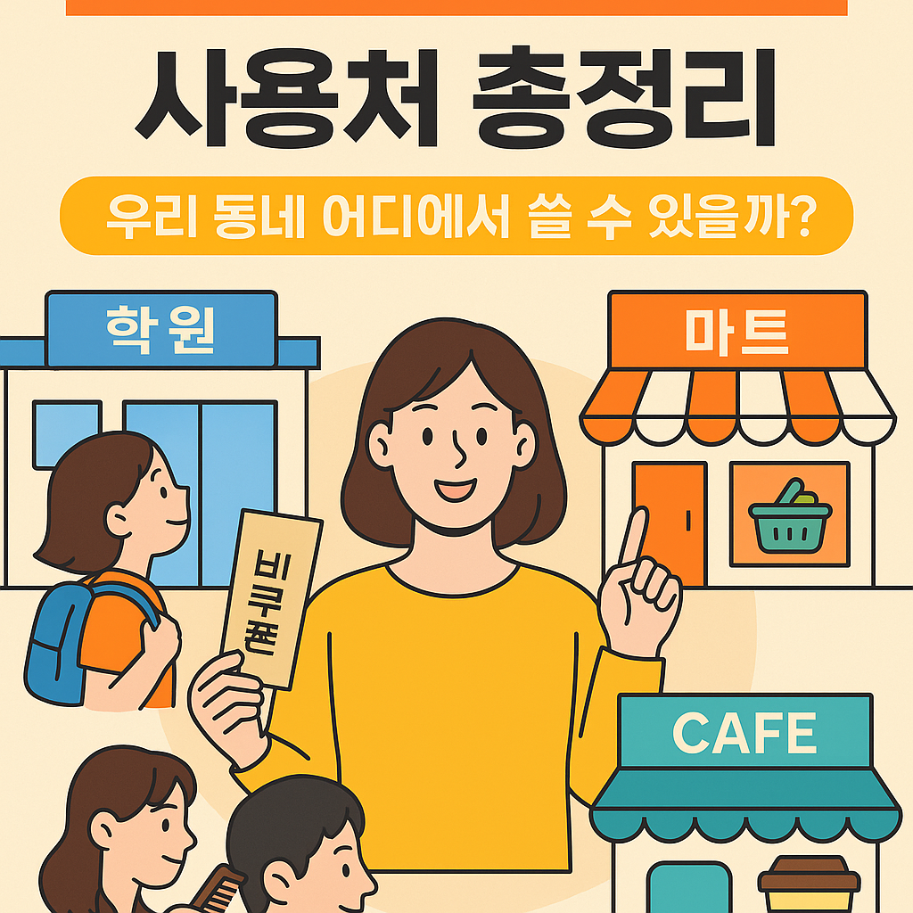 민생회복 소비쿠폰 사용처 총정리｜우리 동네 어디에서 쓸 수 있을까?