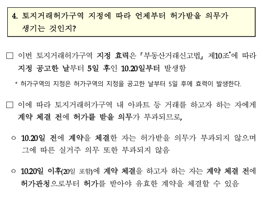 대책 지역을 정리한 도표