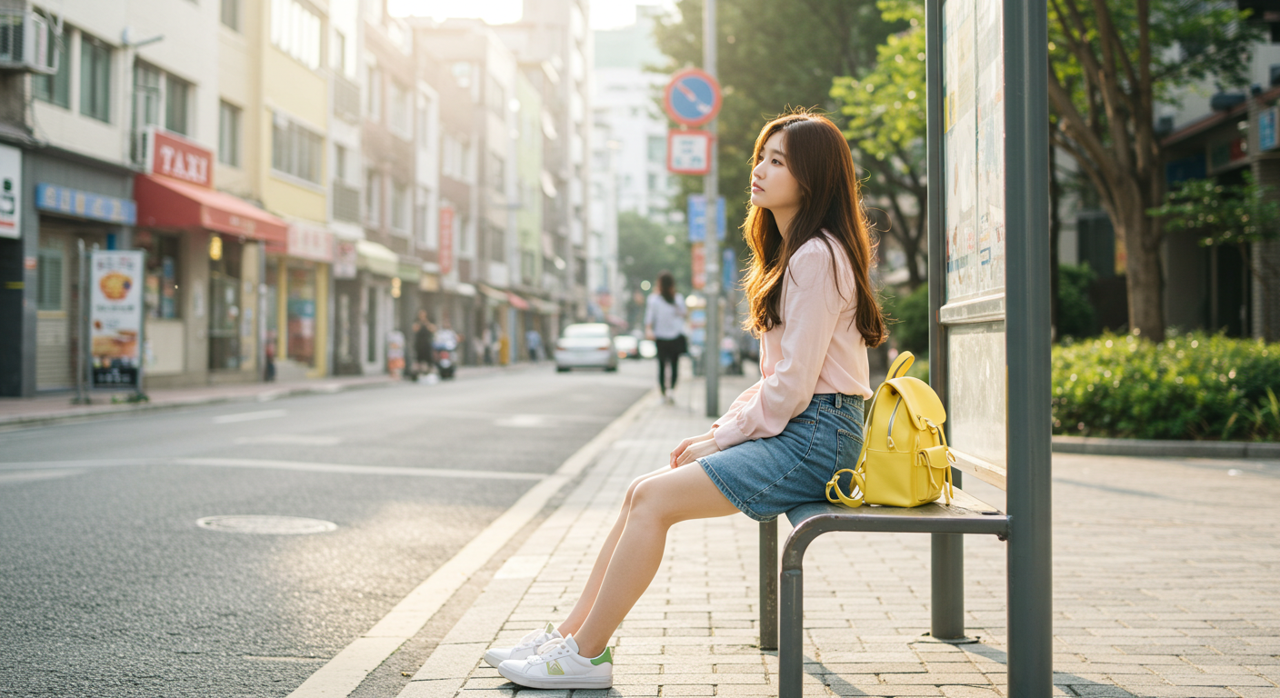 택시를 타는 사람