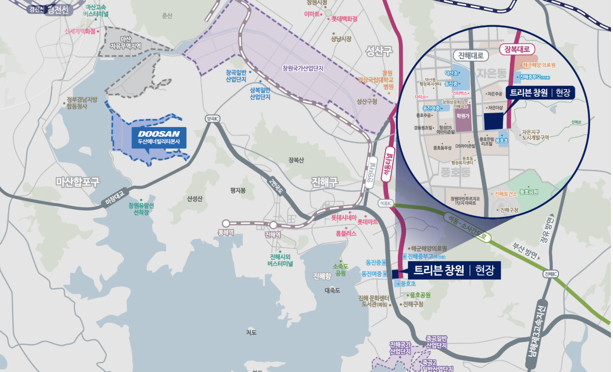 자은동 트리븐 입지