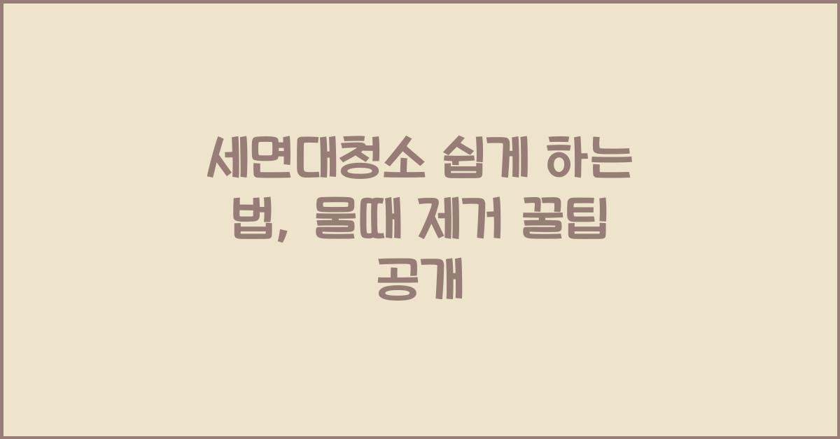 세면대청소