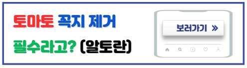 토마토꼭지제거해야하는이유