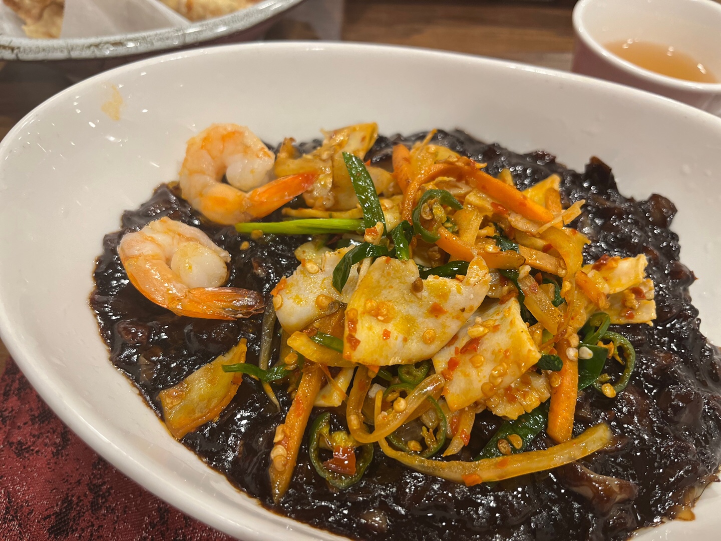 삼선 고추 짜장면