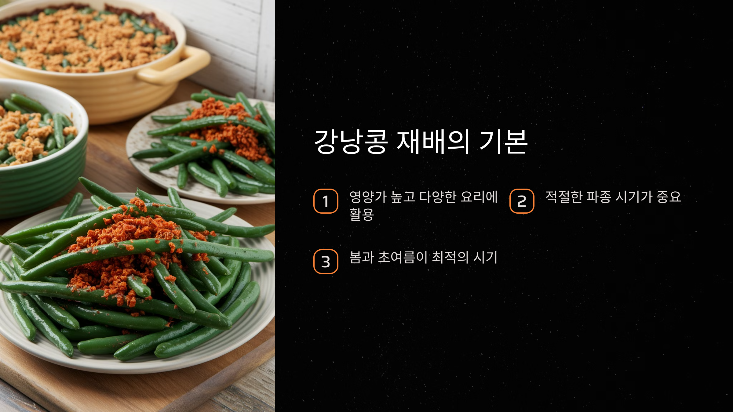 강낭콩 재배의 기본