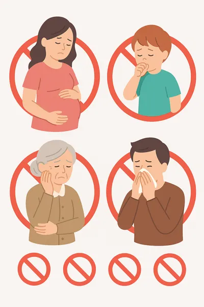 섭취 주의 대상자 일러스트