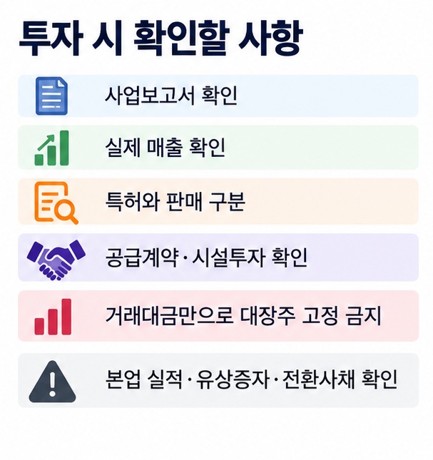 사업보고서 매출 양산 특허 공급계약 거래대금 본업 실적 자금조달을 확인하는 그래핀 테마주 투자 체크리스트