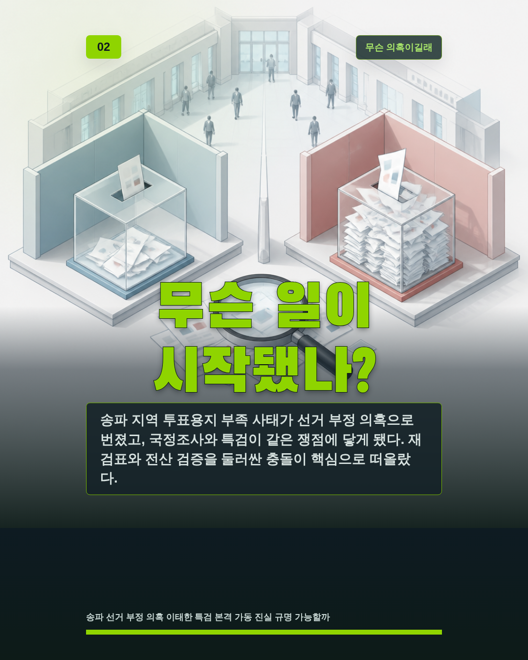무슨 일이 시작됐나?