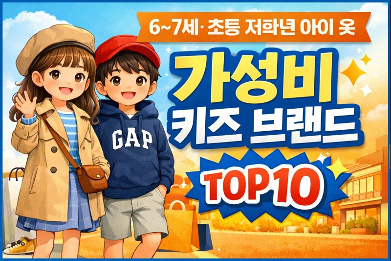 6~7세·초등 저학년 아이 옷, 비싸지 않아도 예쁜 가성비 브랜드 TOP 10!(온라인+오프라인 아울렛 정보까지)