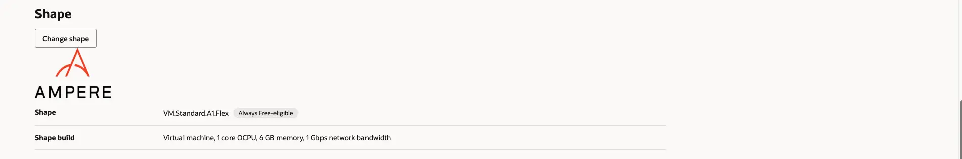 오라클 클라우드 - Compute - Create Instances - Basic Information - Image and shape - Shape