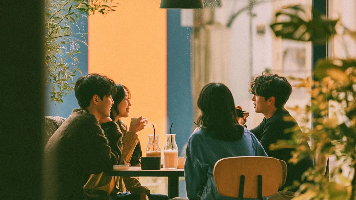 다음 모임을 준비하며 웃는 모임원들