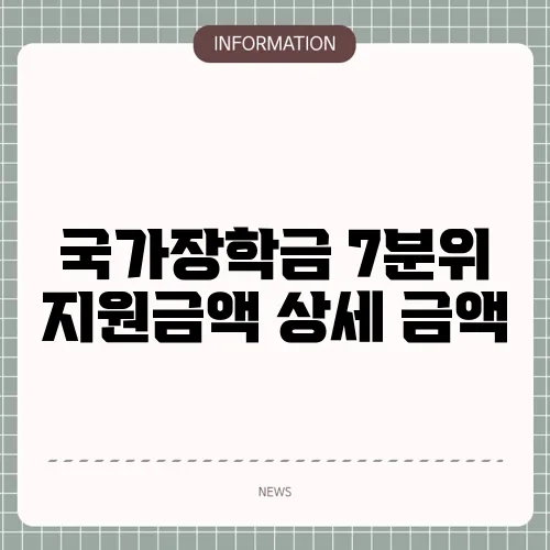 국가장학금 7분위 지원금액 상세 금액