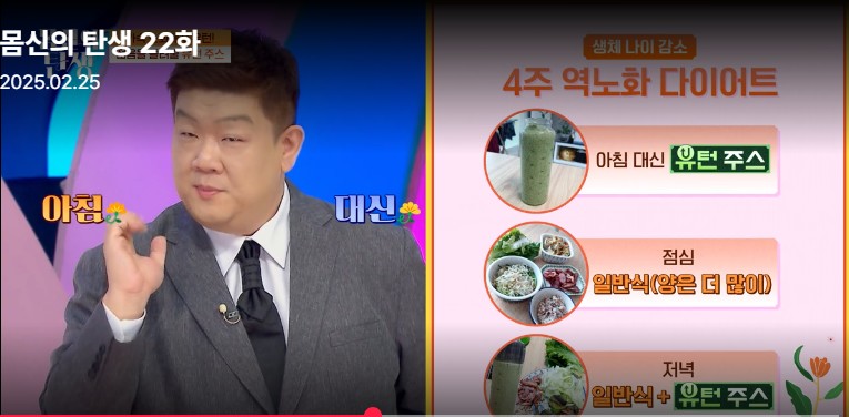 몸신의 탄생22화 유턴주스 먹는 방법