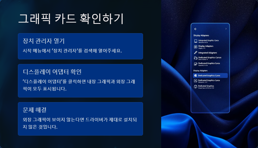 윈도우11에서 내장 그래픽과 외장 그래픽 설정하는 방법