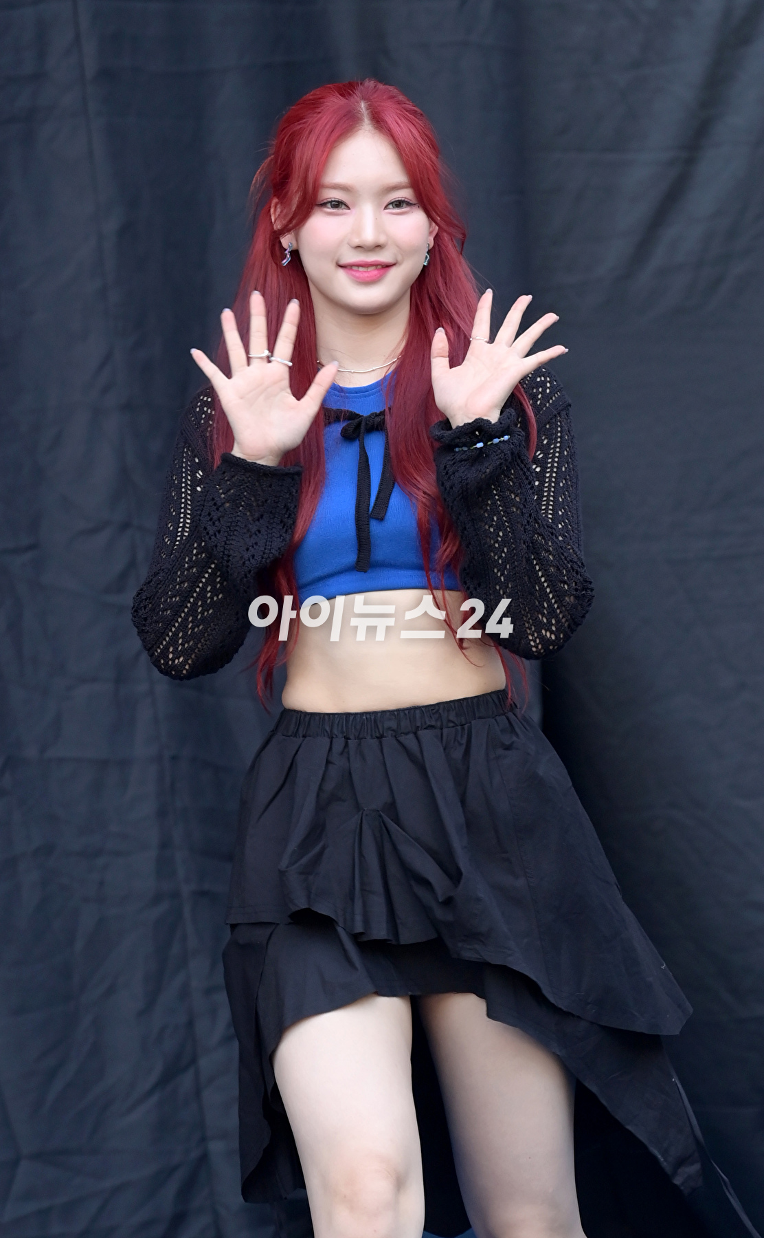 그룹 스테이씨(STAYC) 아이사가 5일 오후 서울 잠실실내체육관에서 열린 '펩시 썸머 페스타 2023' 포토월 행사에 참석하고 있다. [사진=정소희 기자]