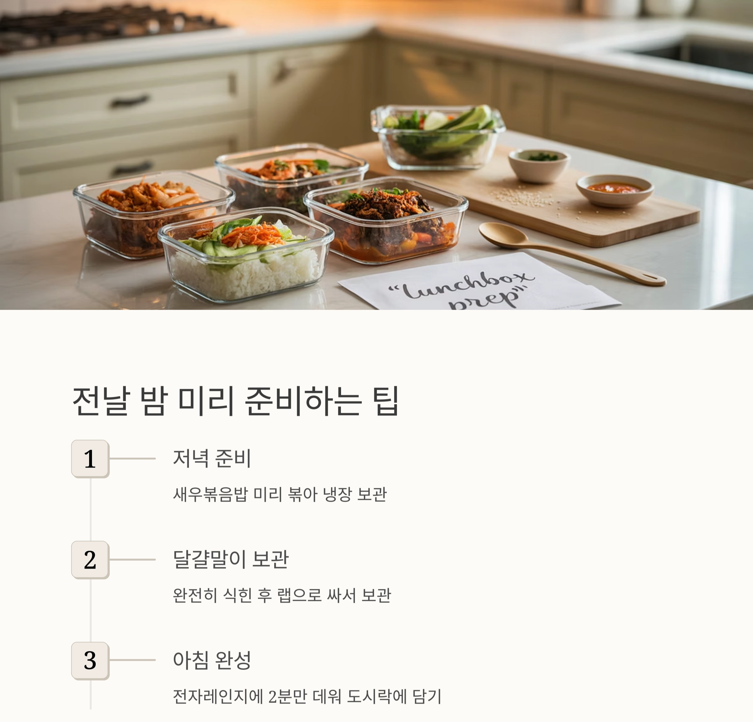 집에서도 간단하게 완성하는 새우볶음밥과 달걀말이 도시락