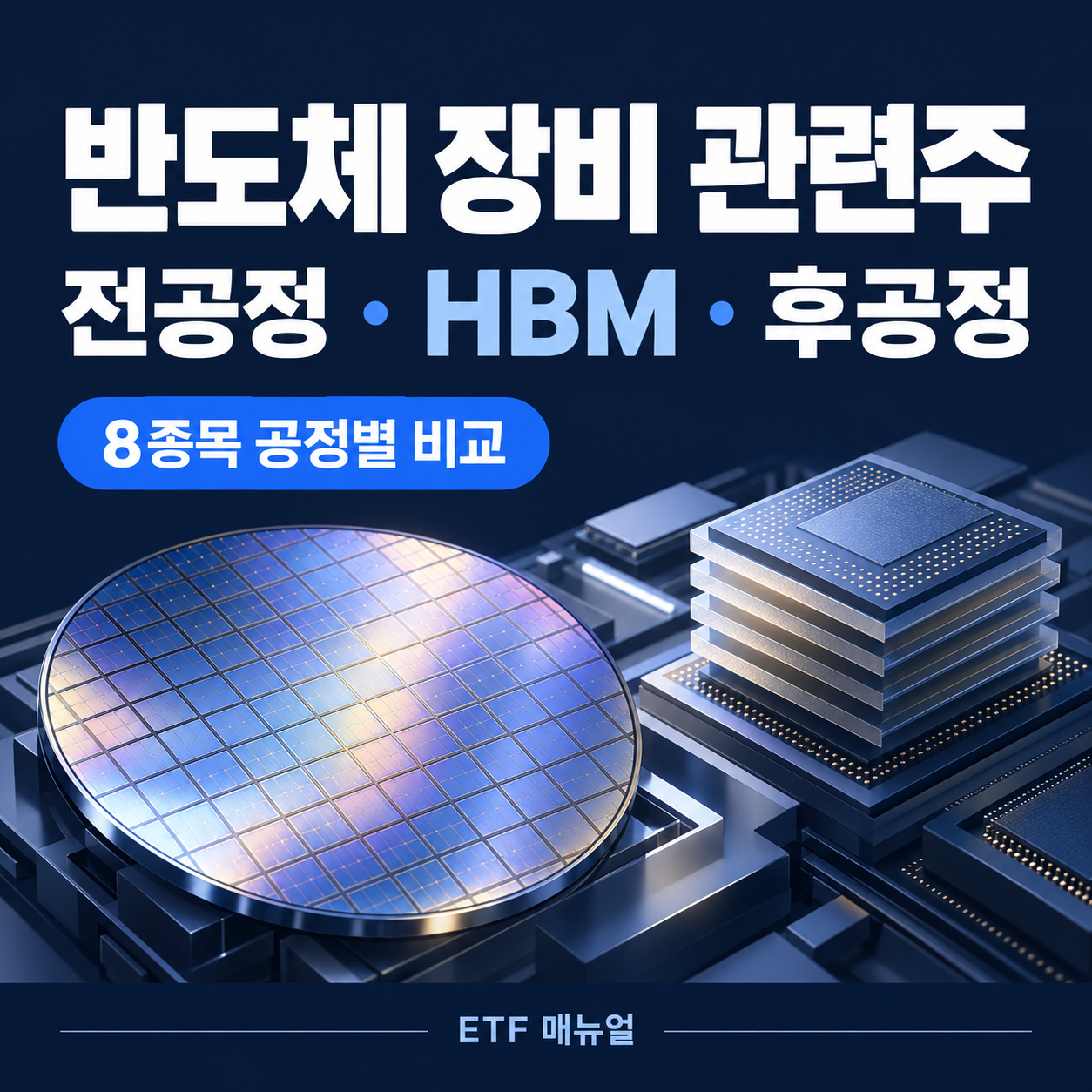 반도체 장비 관련주 8종목: 전공정&middot;HBM&middot;후공정 비교