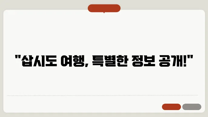 보령과 삽시도를 연결하는 배편