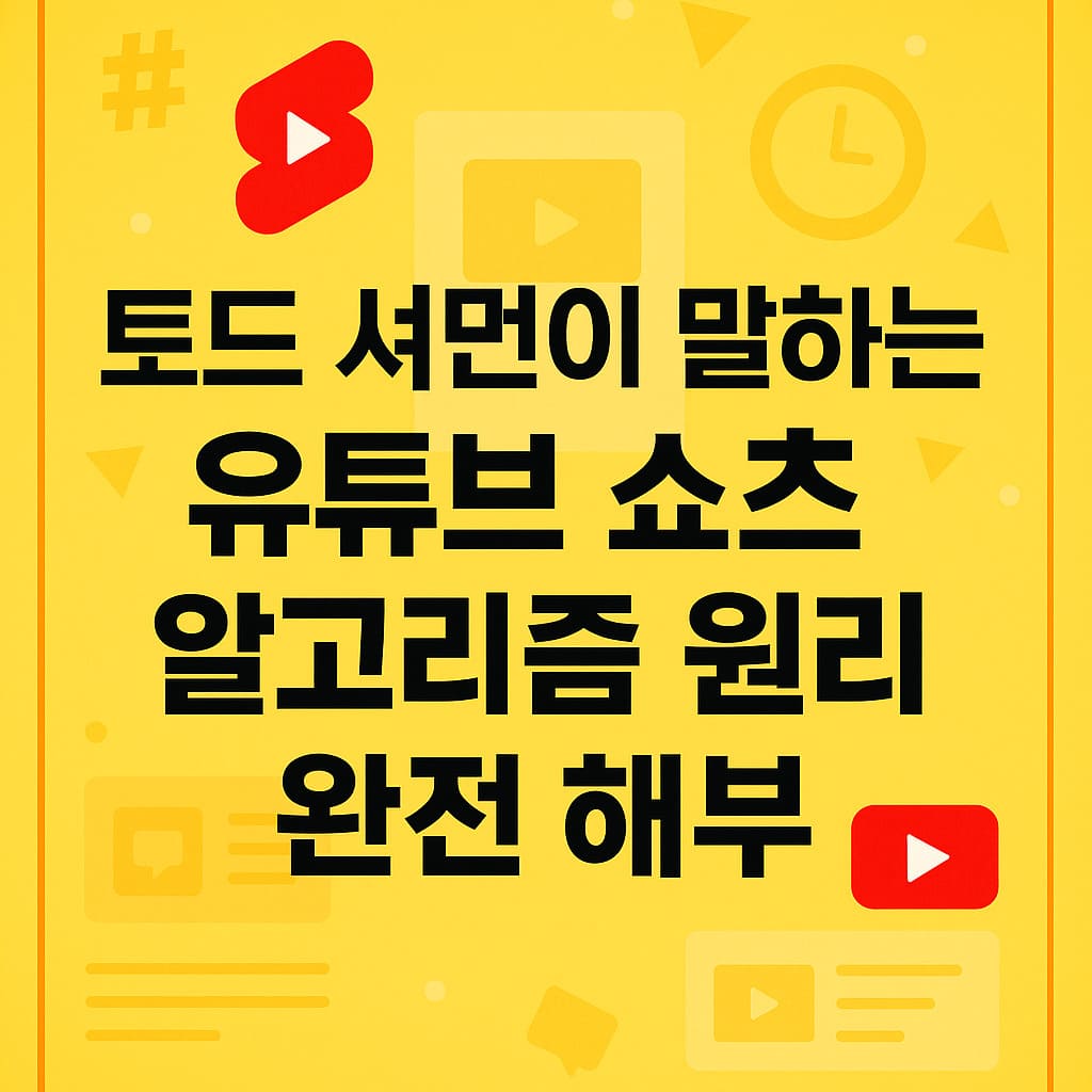 토드 셔먼이 말하는 유튜브 쇼츠 알고리즘 원리