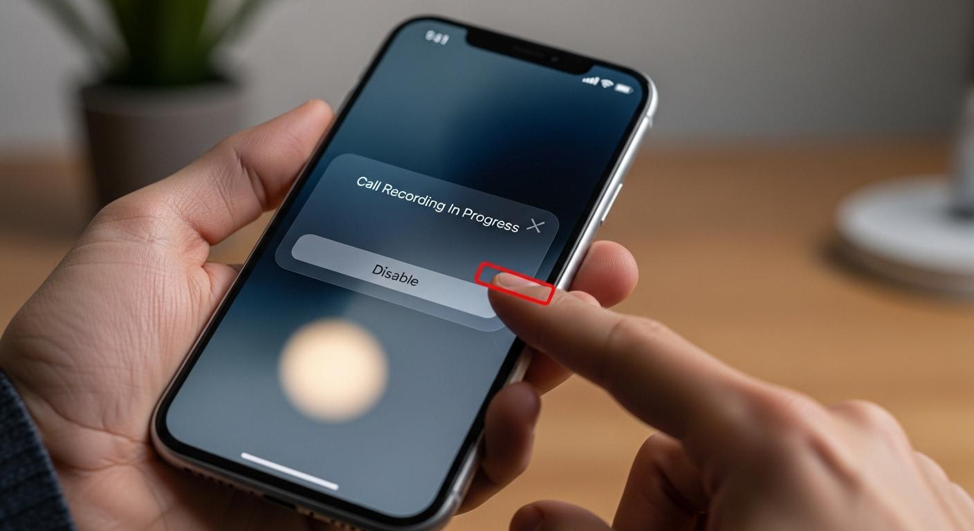 아이폰 통화녹음 알림 안가게