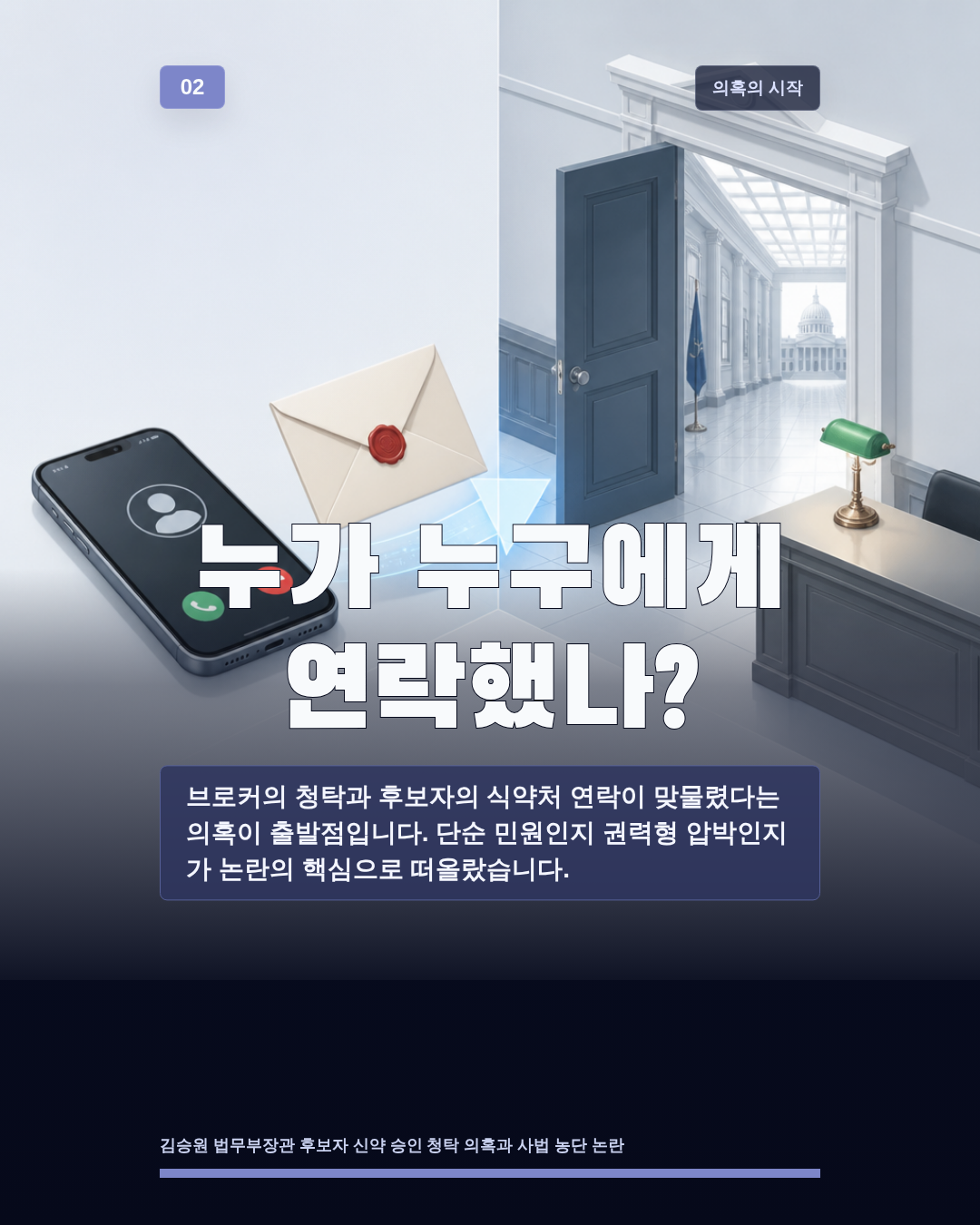누가 누구에게 연락했나?