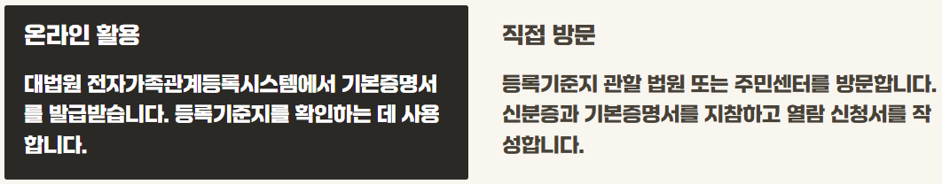 출생신고서 열람 방법