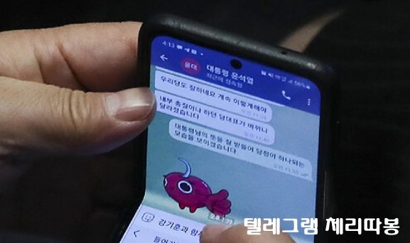 윤석열 권성동 체리따봉 텔레그램