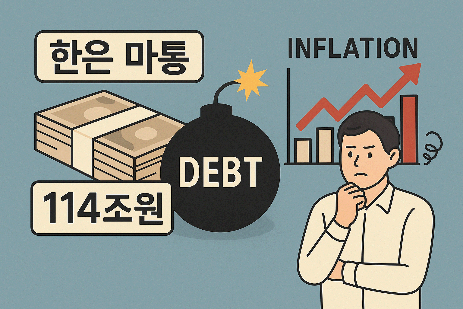 114조원 한은 마통, 미래세대 빚과 물가 위기