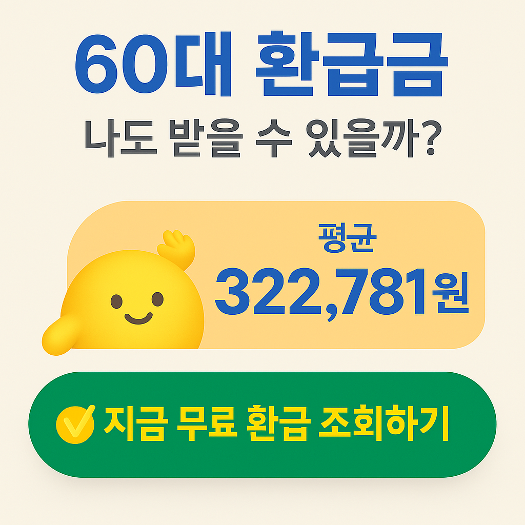 0대 세금 환급 안내 &ndash; 평균 환급액과 무료 조회 버튼 포함된 삼쩜삼 광고 이미지
