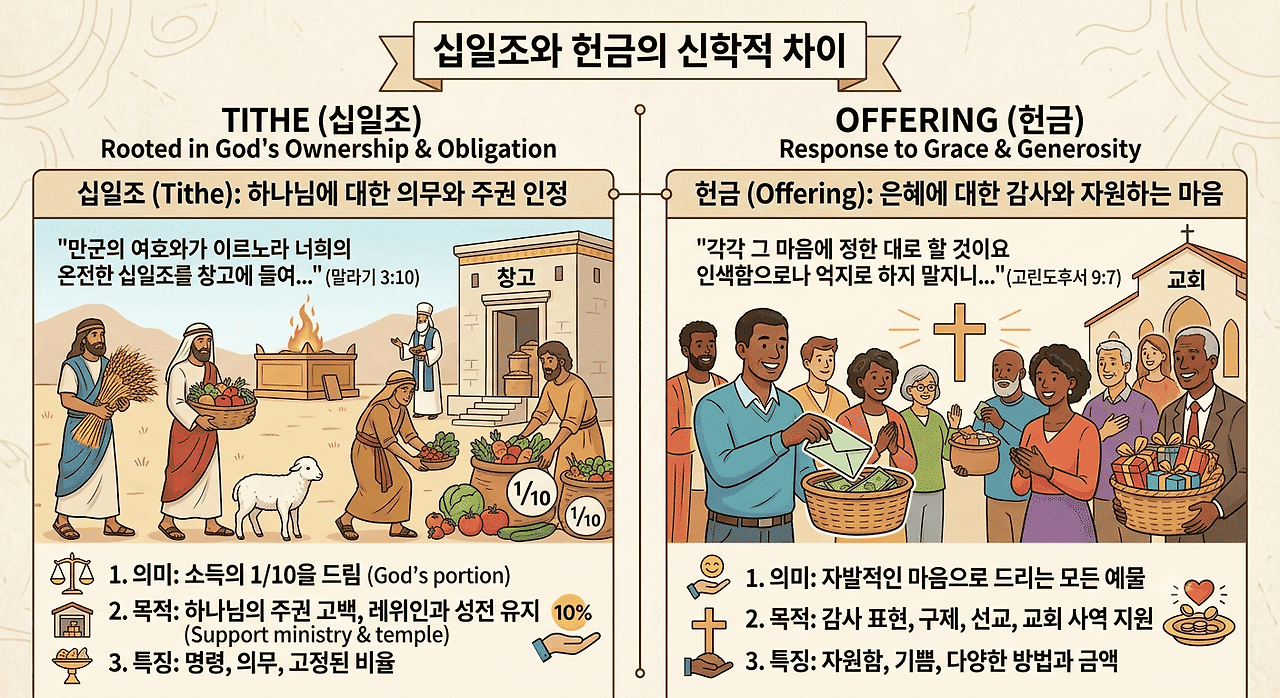 십일조와 헌금의 신학적 차이