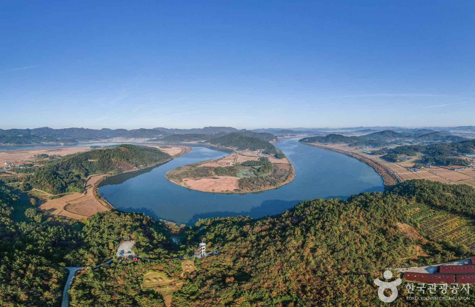 나주 느러지전망대 한반도지형