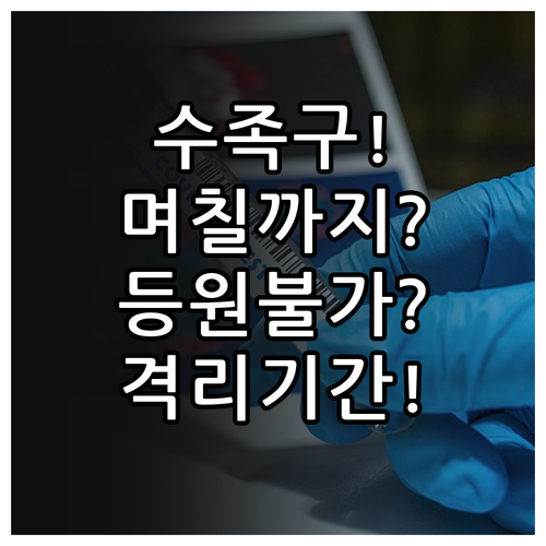수족구 손발 발진 언제까지 가나, 등..