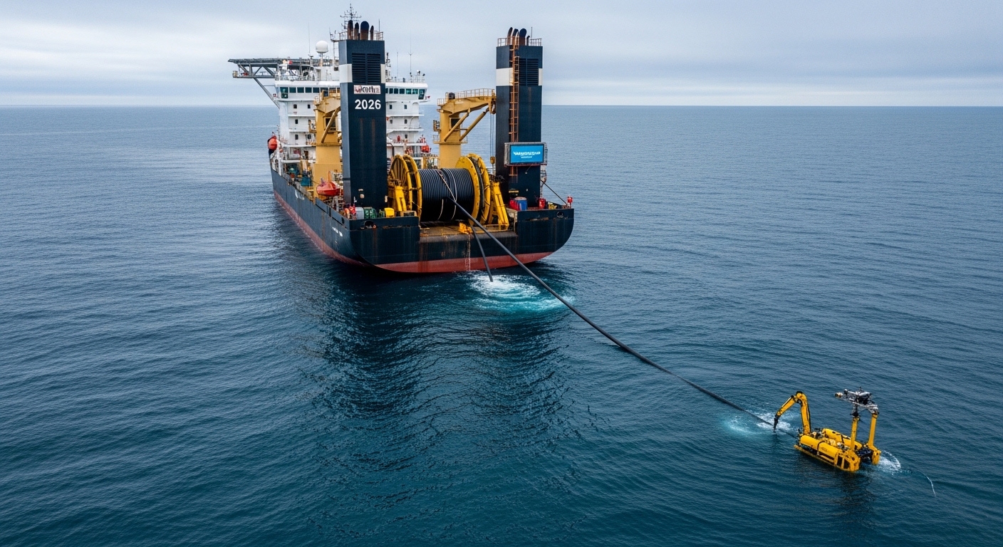 HVDC 해저케이블 포설 해상 전력망 연결 에너지 인프라 블루그레이 2026