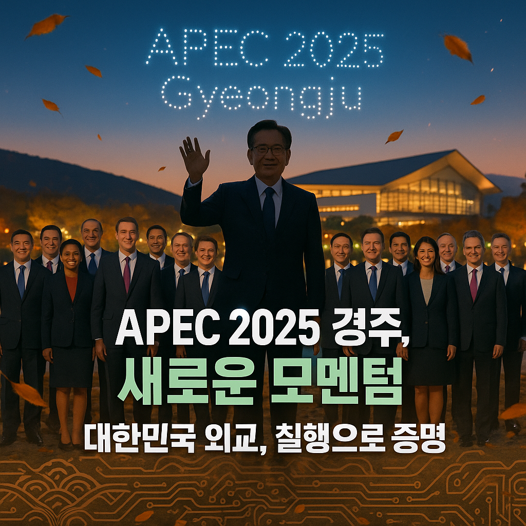 경주 HICO 앞에서 함께한 APEC 정상들