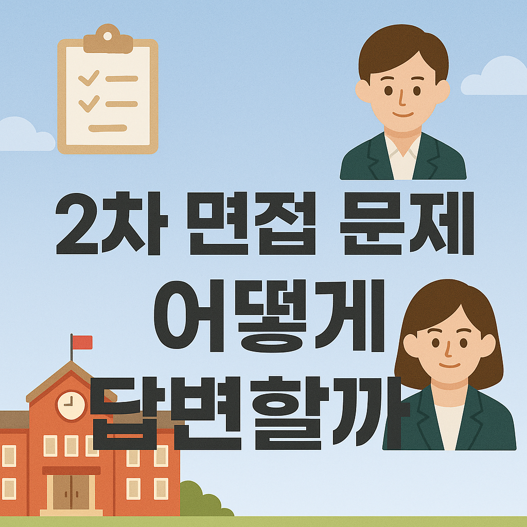 중등임용고시 2차 면접 준비