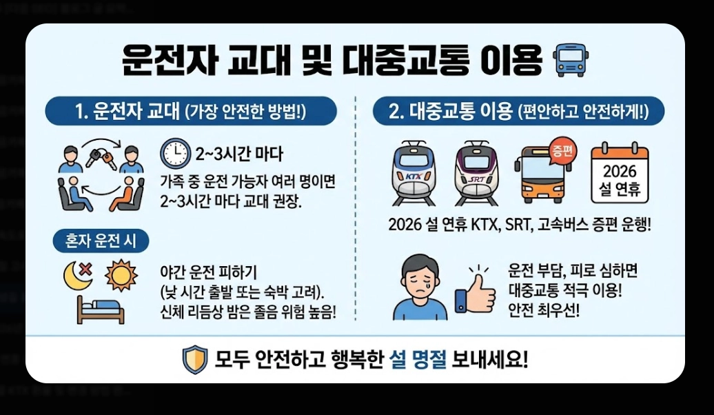 2026년 설 귀성길 졸음운전 예방법 BEST 7