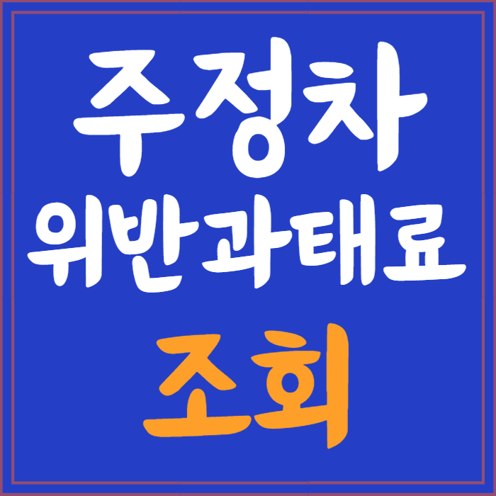 주정차 위반 과태료 조회