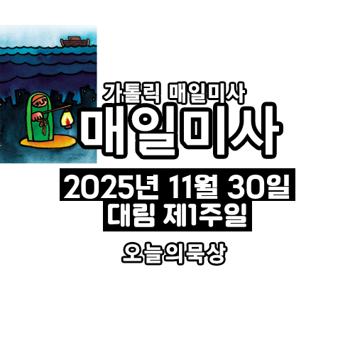 2025년 11월 30일 매일미사 대림 제1주일 오늘의 묵상